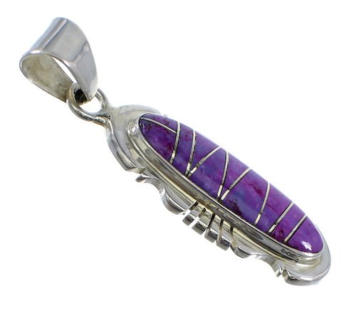 Magenta Turquoise Southwest Silver Pendant YX51634